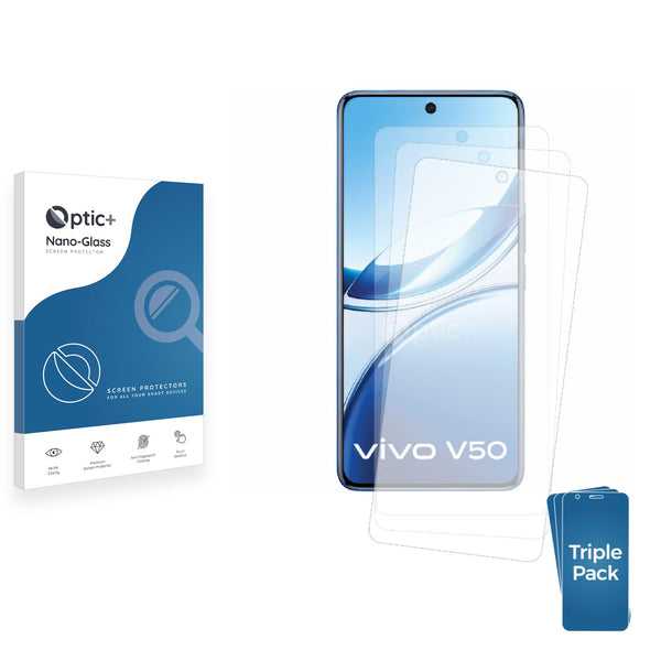 3-pack of Nano Glass screen protectors for Vivo V50