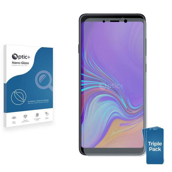 3pk Optic+ Nano Glass Screen Protectors for Samsung Galaxy A9 2018