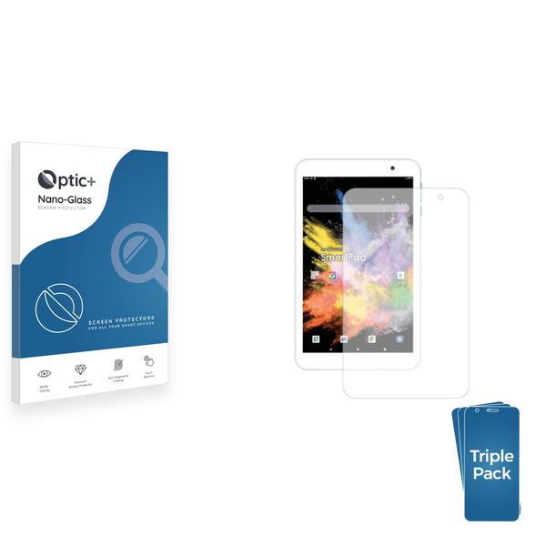 3-pack of Nano Glass screen protectors for Mediacom SmartPad Iyo 8