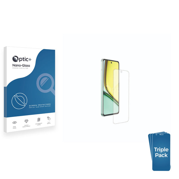 3pk Optic+ Nano Glass Screen Protectors for realme 12 Lite