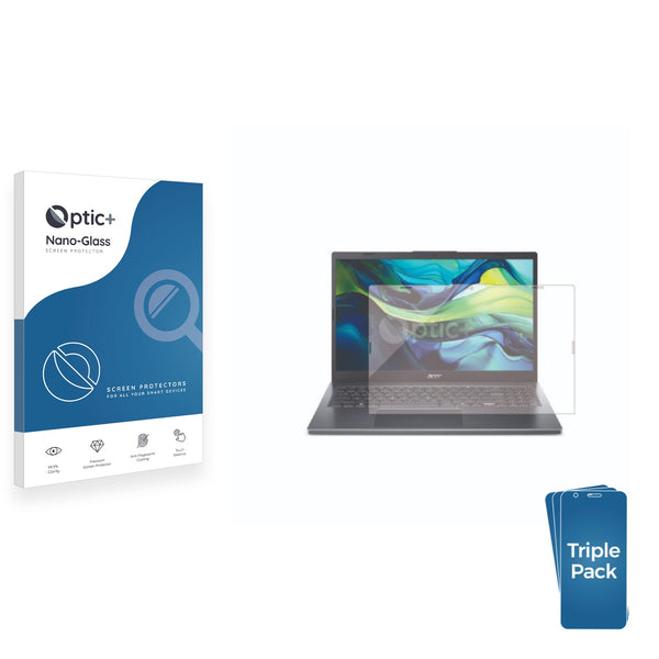 3-pack of Nano Glass screen protectors for Acer Aspire A15-51