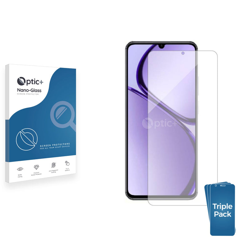 3-pack of Nano Glass screen protectors for realme N63