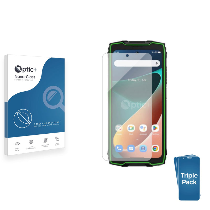 3pk Optic+ Nano Glass Screen Protectors for Blackview BV9300