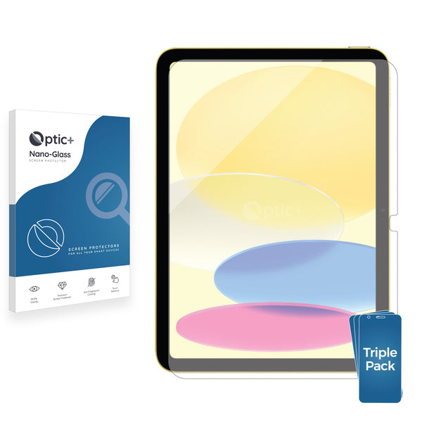 3pk Optic+ Nano Glass Screen Protectors for Apple iPad 2024