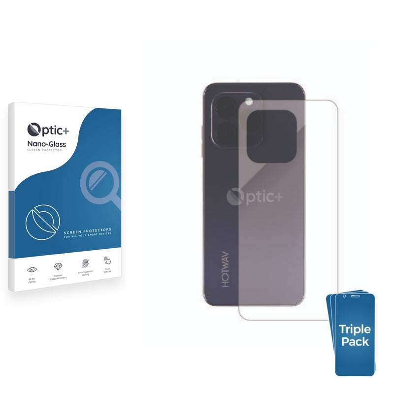 3pk Optic+ Nano Glass Rear Protectors for Hotwav Note 13 (Back)