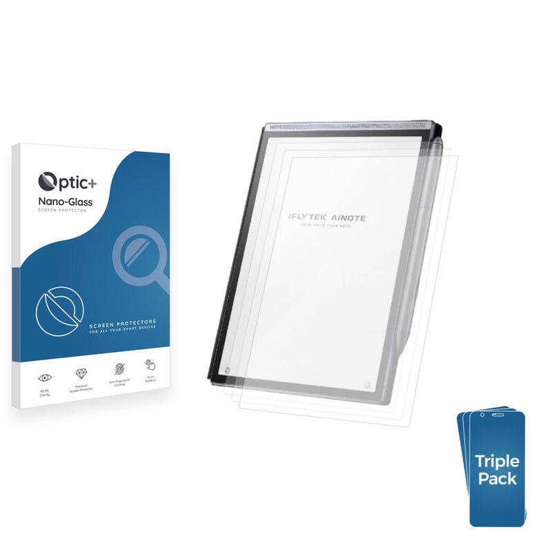 3-pack of Nano Glass screen protectors for iflytek Ainote Air 2