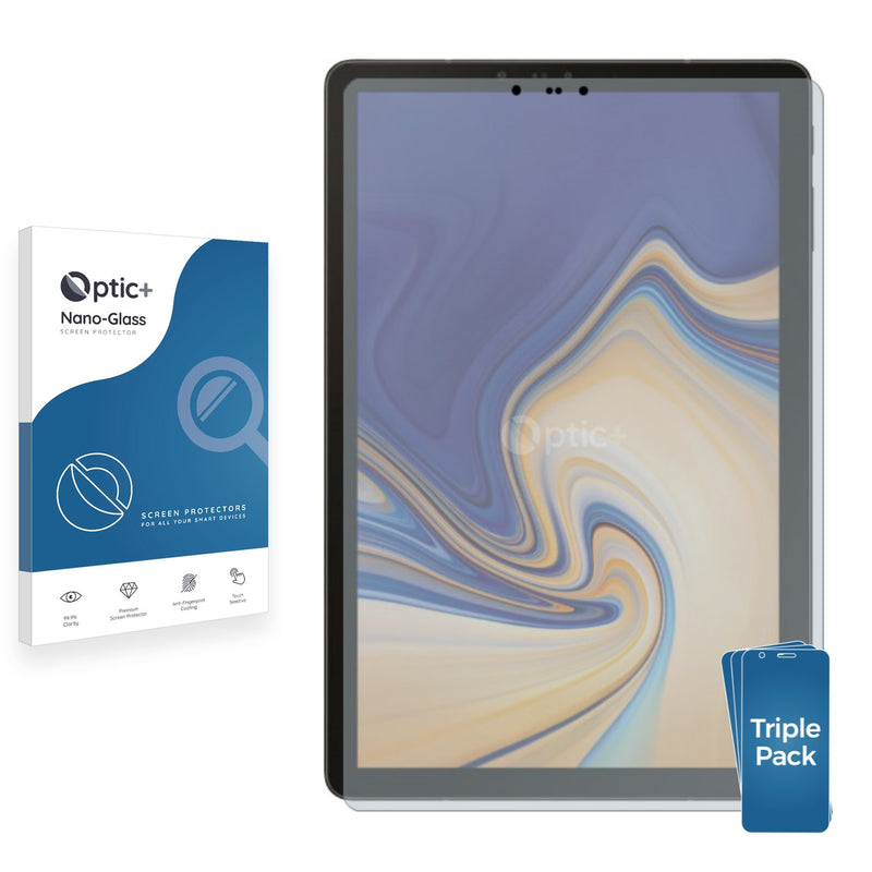 3pk Optic+ Nano Glass Screen Protectors for Samsung Galaxy Tab S4 10.5