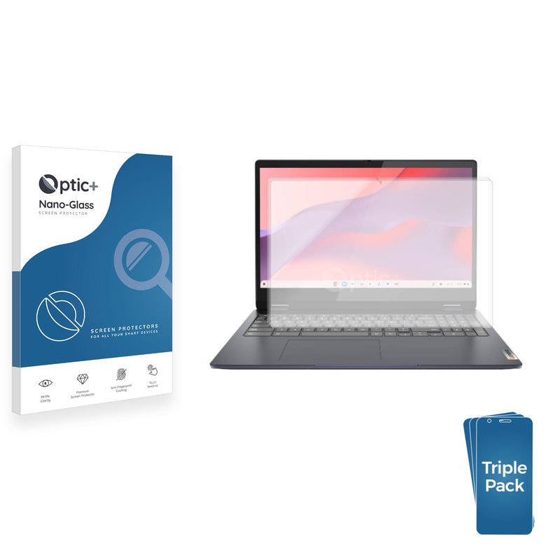 3-pack of Nano Glass screen protectors for Lenovo IdeaPad Flex 3i Chromebook 12