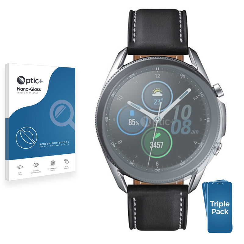 3pk Optic+ Nano Glass Screen Protectors for Samsung Galaxy Watch 3 (45mm)
