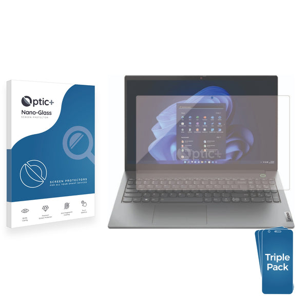 3pk Optic+ Nano Glass Screen Protectors for Lenovo ThinkBook 15 Gen 4