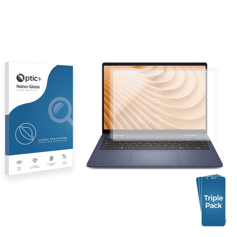 3-pack of Nano Glass screen protectors for Dell 14 Plus (2-in-1)