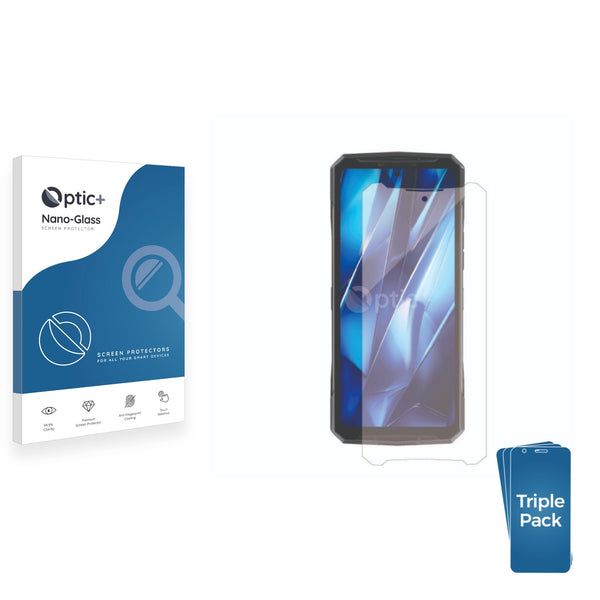 3pk Optic+ Nano Glass Screen Protectors for Doogee DK10