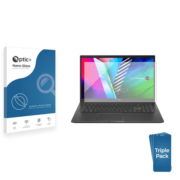 3pk Optic+ Nano Glass Screen Protectors for ASUS Vivobook 15 OLED