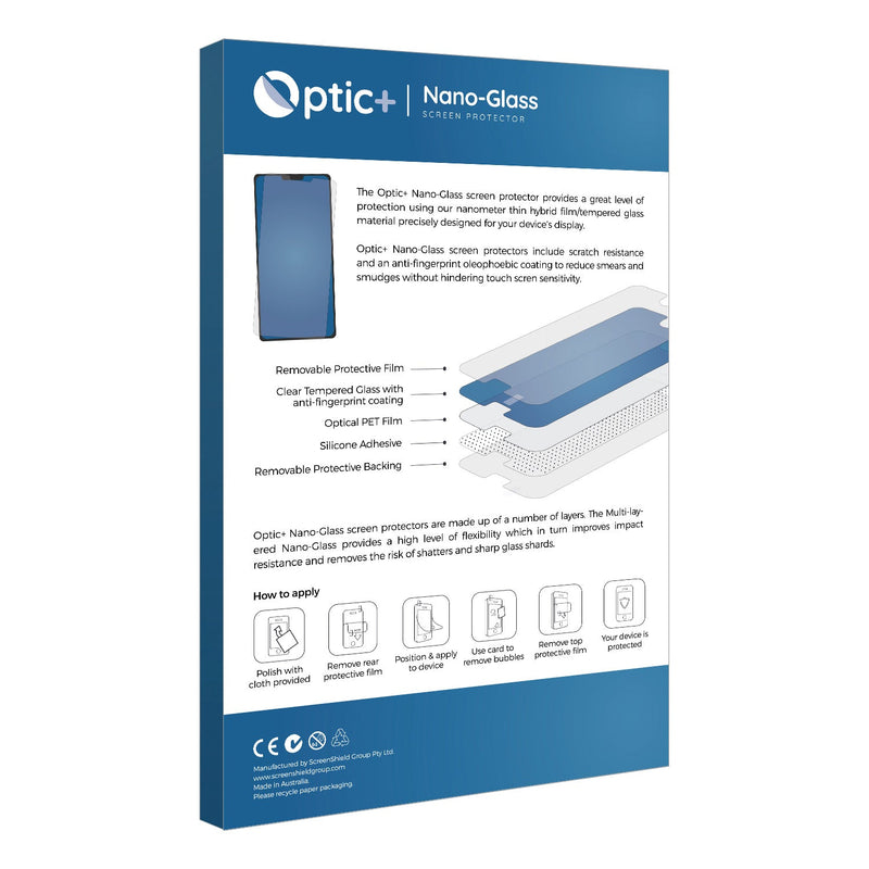 3pk Optic+ Nano Glass Screen Protectors for Icom ID-50E
