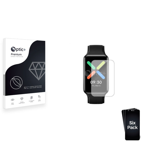 6pk Optic+ Premium Film Screen Protectors for Oppo Watch Free