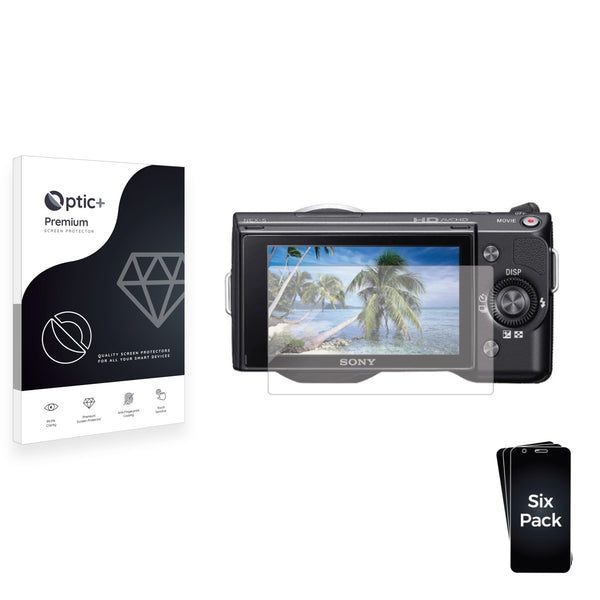 6pk Optic+ Premium Film Screen Protectors for Sony Alpha NEX-5R