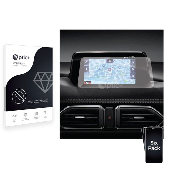 6pk Optic+ Premium Film Screen Protectors for Mazda CX5 2019 Infotainment System