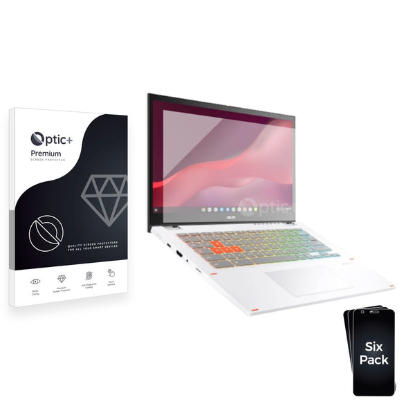 6pk Optic+ Premium Film Screen Protectors for ASUS Chromebook Vibe CX34 Flip