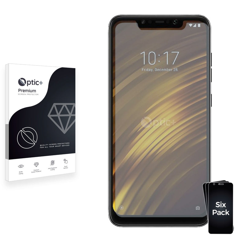 6pk Optic+ Premium Film Screen Protectors for Xiaomi Pocophone F1