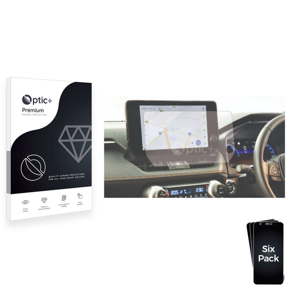 6pk Optic+ Premium Film Screen Protectors for Toyota RAV4 2023 10.5" Infotainment System Right Hand Drive