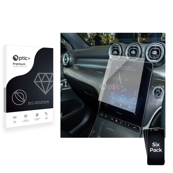 6pk Optic+ Premium Film Screen Protectors for Mercedes-Benz GLC X254 GPS Navigation 2023