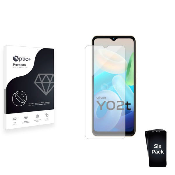 6pk Optic+ Premium Film Screen Protectors for Vivo Y02t