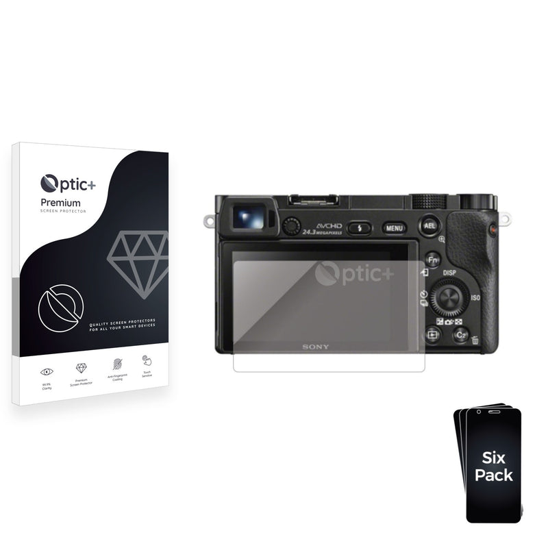 6pk Optic+ Premium Film Screen Protectors for Sony Alpha 6000