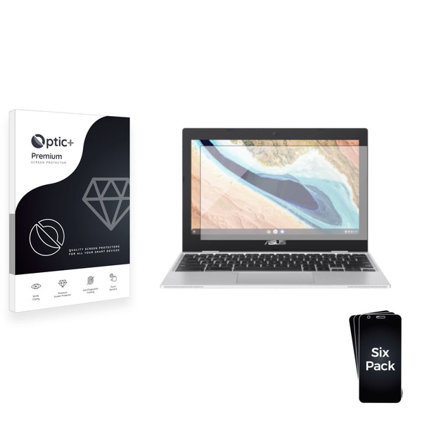 6pk Optic+ Premium Film Screen Protectors for ASUS Chromebook CX1
