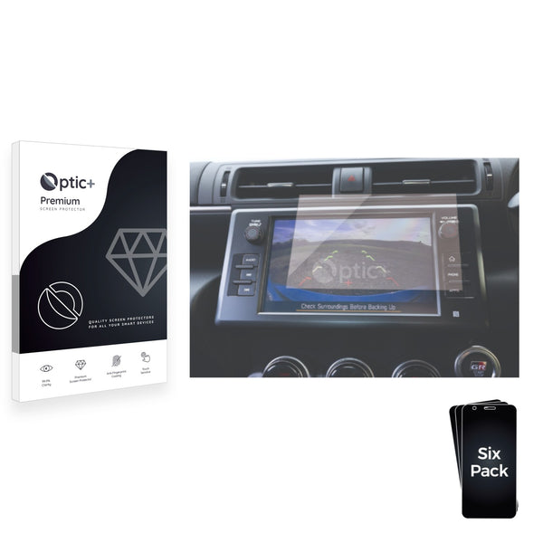 6pk Optic+ Premium Film Screen Protectors for Toyota GR86 2024 Infotainment System