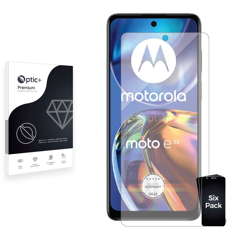 6pk Optic+ Premium Film Screen Protectors for Motorola Moto E32s