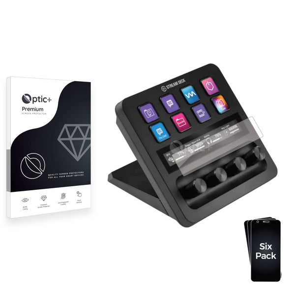 6pk Optic+ Premium Film Screen Protectors for Elgato Stream Deck +