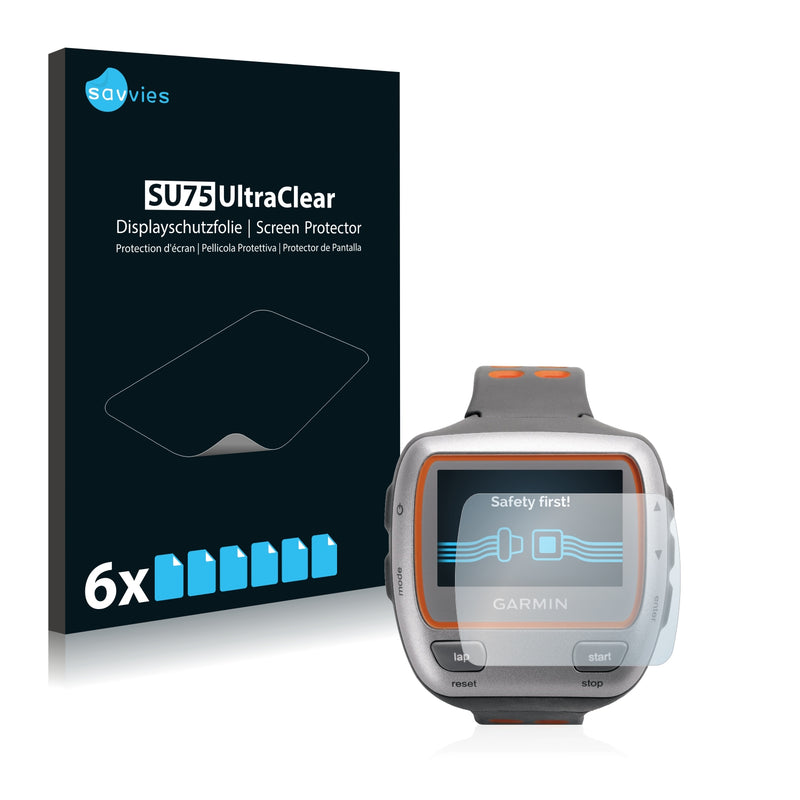 6x Savvies SU75 Screen Protector for Garmin Forerunner 310XT