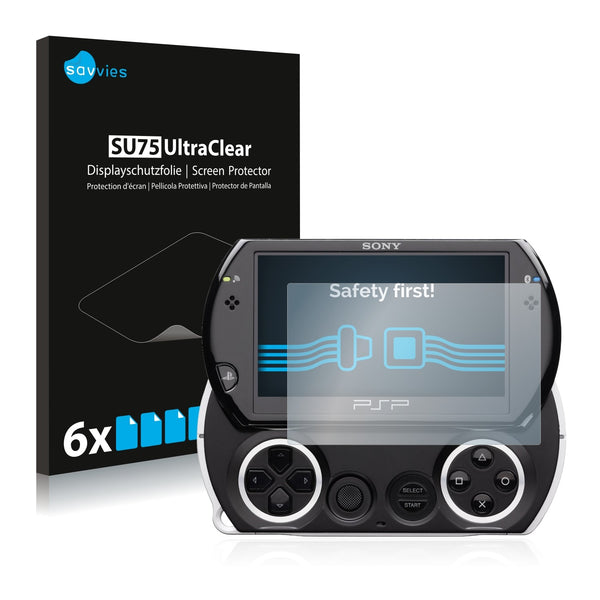 6x Savvies SU75 Screen Protector for Sony PSP Go