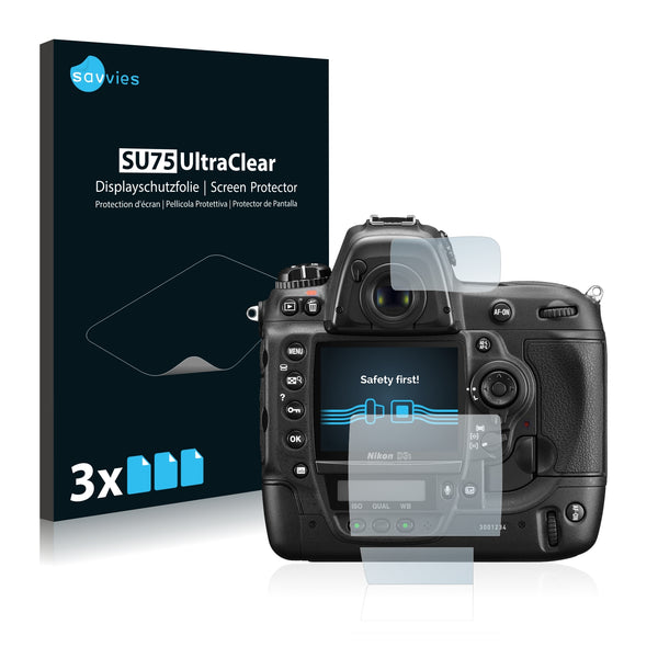 6x Savvies SU75 Screen Protector for Nikon D3S