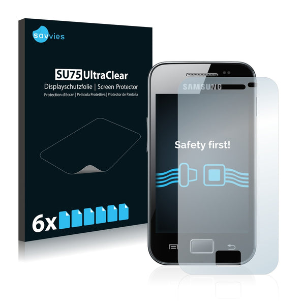 6x Savvies SU75 Screen Protector for Samsung GT-S5830