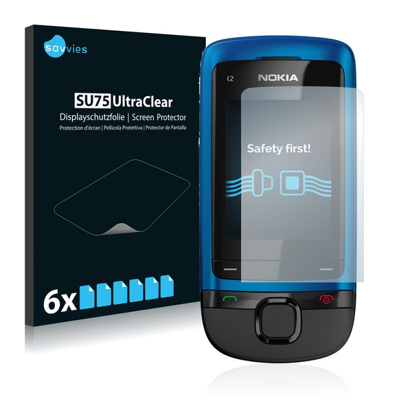 6x Savvies SU75 Screen Protector for Nokia C2-05