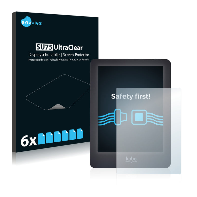 6x Savvies SU75 Screen Protector for Kobo Glo