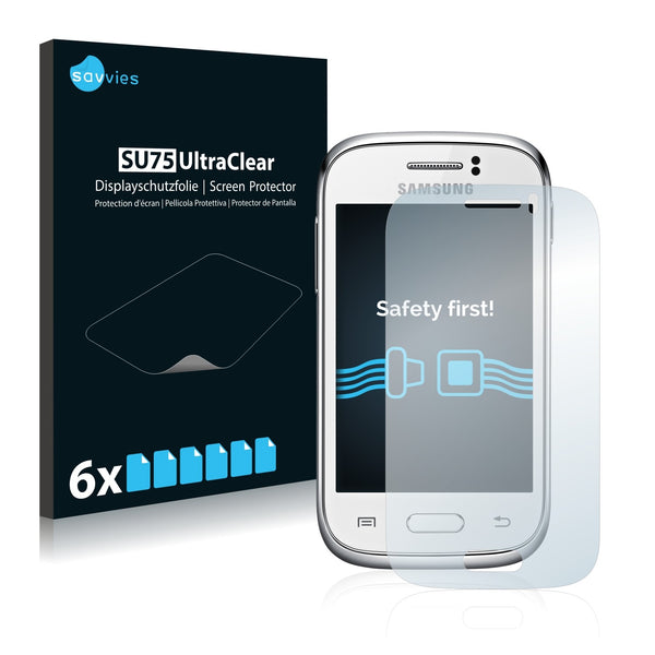 6x Savvies SU75 Screen Protector for Samsung GT-S6310N