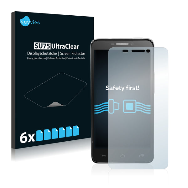 6x Savvies SU75 Screen Protector for Alcatel One Touch Idol 6030X OT-6030X
