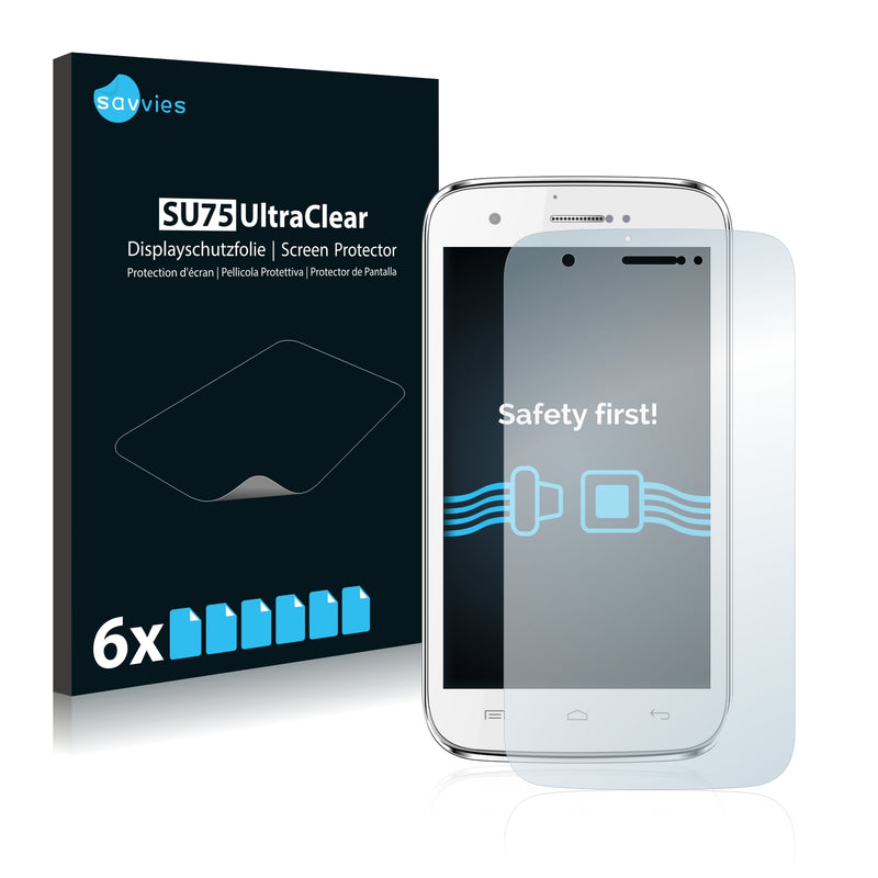 6x Savvies SU75 Screen Protector for Mobistel Cynus F5