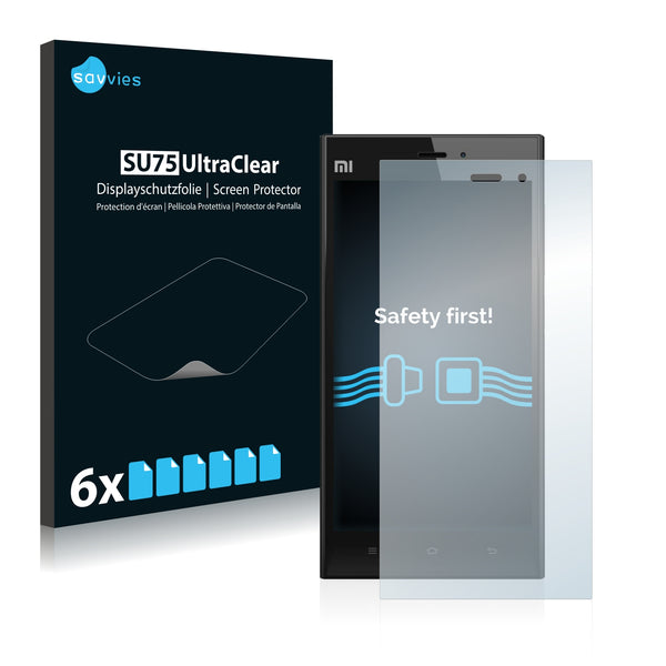 6x Savvies SU75 Screen Protector for Xiaomi Mi 3