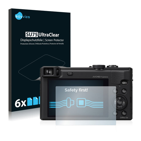 6x Savvies SU75 Screen Protector for Panasonic Lumix DMC-TZ61