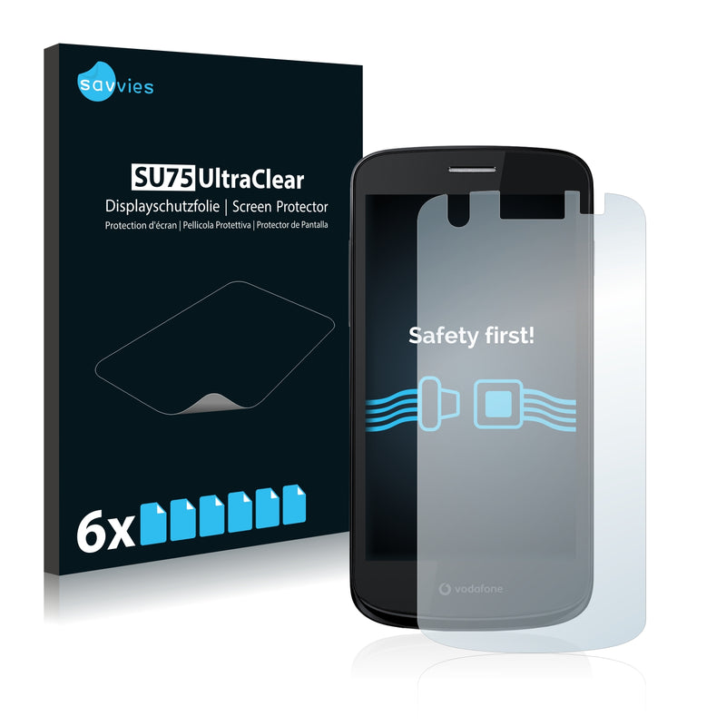 6x Savvies SU75 Screen Protector for Vodafone Smart 4G