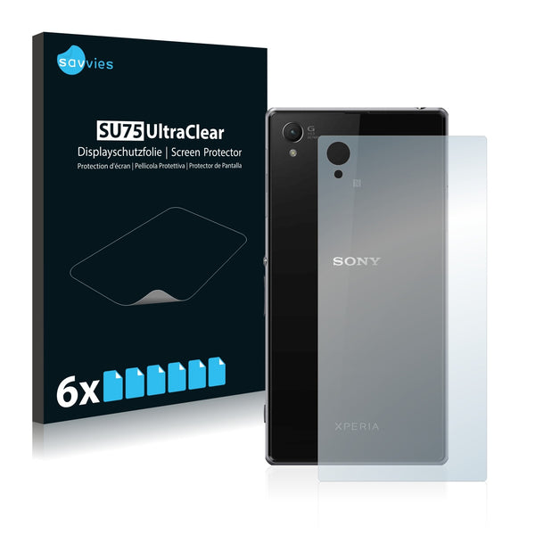 6x Savvies SU75 Screen Protector for Sony Xperia Z1 C6903 (Back)