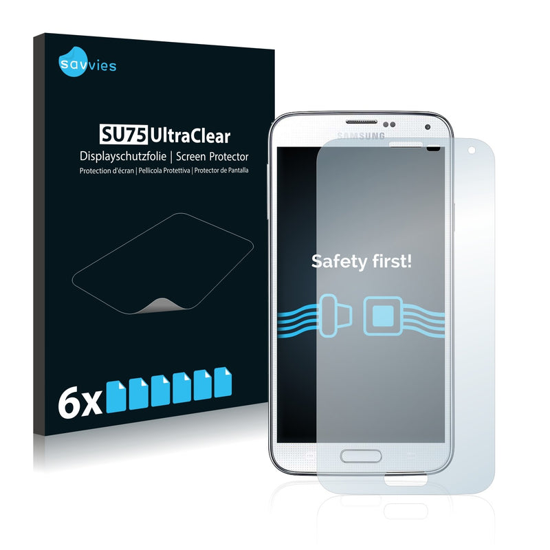 6x Savvies SU75 Screen Protector for Samsung Galaxy S5