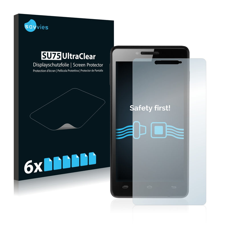 6x Savvies SU75 Screen Protector for Prestigio MultiPhone 5500 DUO PAP5500DUO