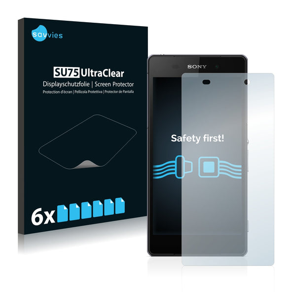 6x Savvies SU75 Screen Protector for Sony Xperia Sirius D6503
