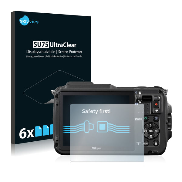 6x Savvies SU75 Screen Protector for Nikon Coolpix AW120