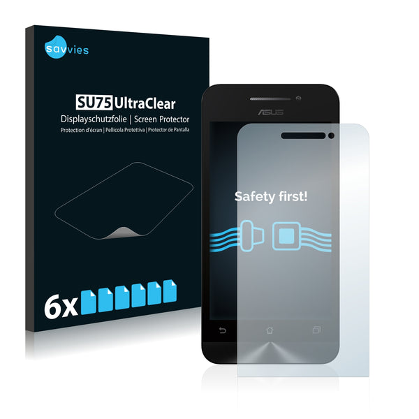 6x Savvies SU75 Screen Protector for Asus ZenFone 4 A400CG