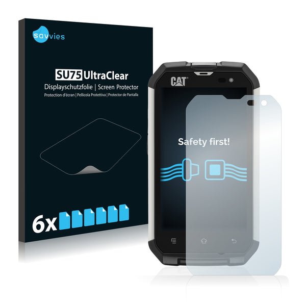 6x Savvies SU75 Screen Protector for Caterpillar Cat B15Q